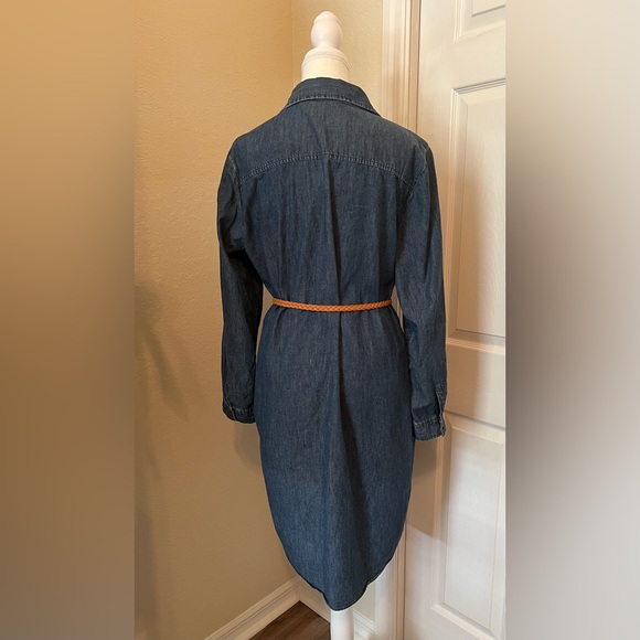 Chico’s Denim Shirt Dress, Size 2 - Picture 3 of 6